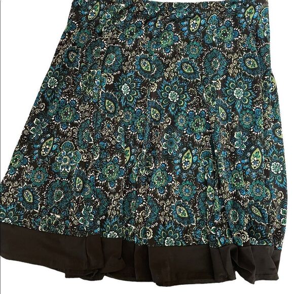PAISLEY FLORAL GATHERED SKIRT, XL - Picture 5 of 8